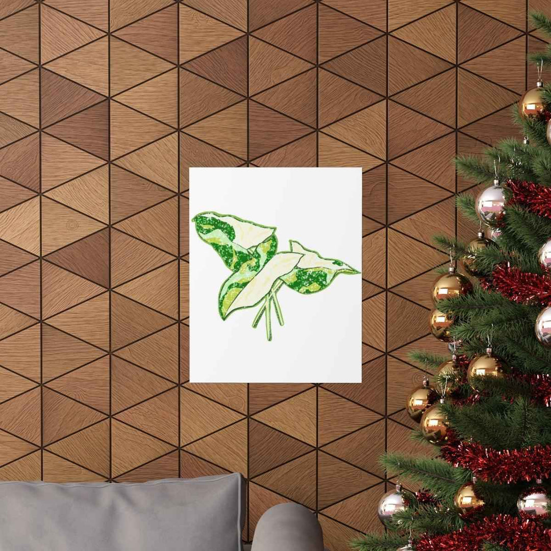 Marble Syngonium Print – Botanical Wall Art on Museum Grade Paper | Matte Finish Unframed