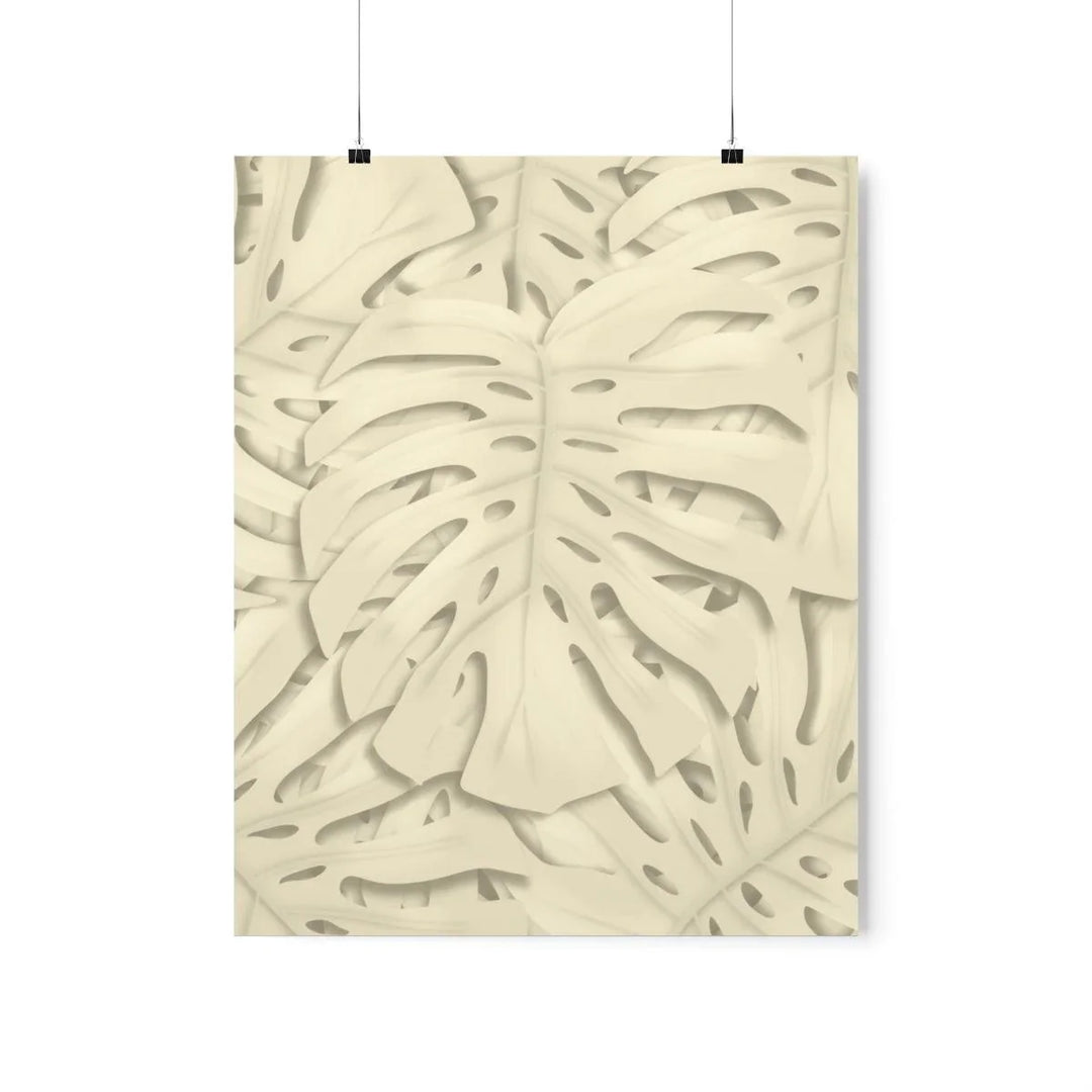 Soft Beige Monstera Print, Poster, Laura Christine Photography & Design, Back to School, Home & Living, Indoor, Matte, Paper, Posters, Valentine's Day promotion, Laura Christine Photography & Design, laurachristinedesign.com