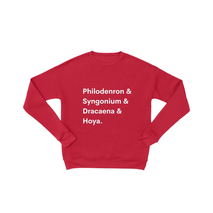 House Plant Sweatshirt – Cozy Cotton Fleece, Botanical Green Thumb Apparel