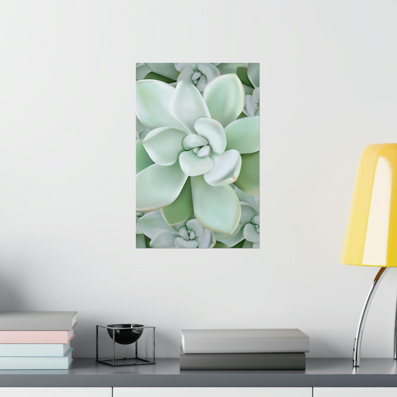 Pachyveria Haagei Succulent Pattern Print, Poster, Printify, Back to School, Home & Living, Indoor, Matte, Paper, Posters, Valentine&