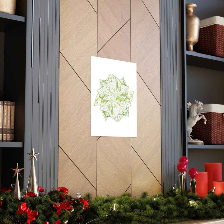 Snow Queen Pothos Print – Variegated Pothos Art on Museum Grade Paper Unframed