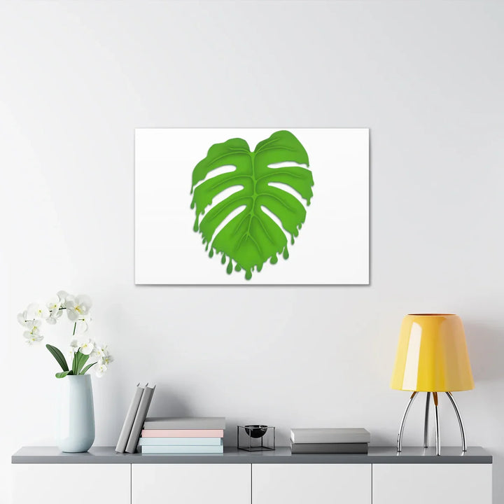 Melting Monstera Canvas | Large Botanical Canvas Art Print With Matte Finish