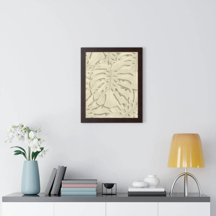 Soft Beige Monstera Framed Print, Poster, Laura Christine Photography & Design, Framed, Home & Living, Indoor, Paper, Posters, Laura Christine Photography & Design, laurachristinedesign.com