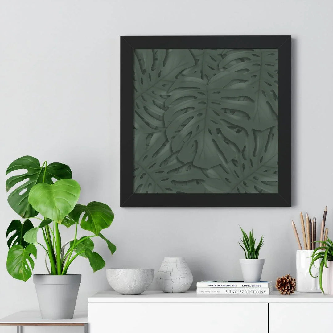 Deep Green Monstera Framed Print, Poster, Laura Christine Photography & Design, Framed, Home & Living, Indoor, Paper, Posters, Laura Christine Photography & Design, laurachristinedesign.com