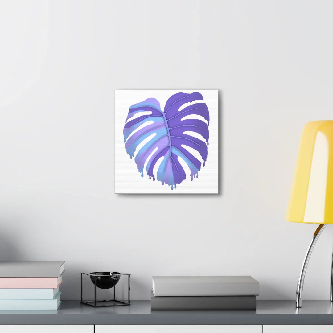 Purple Monstera Canvas - Modern Canvas Art Print | Botanical Wall Decor - Laura Christine Photography & Design