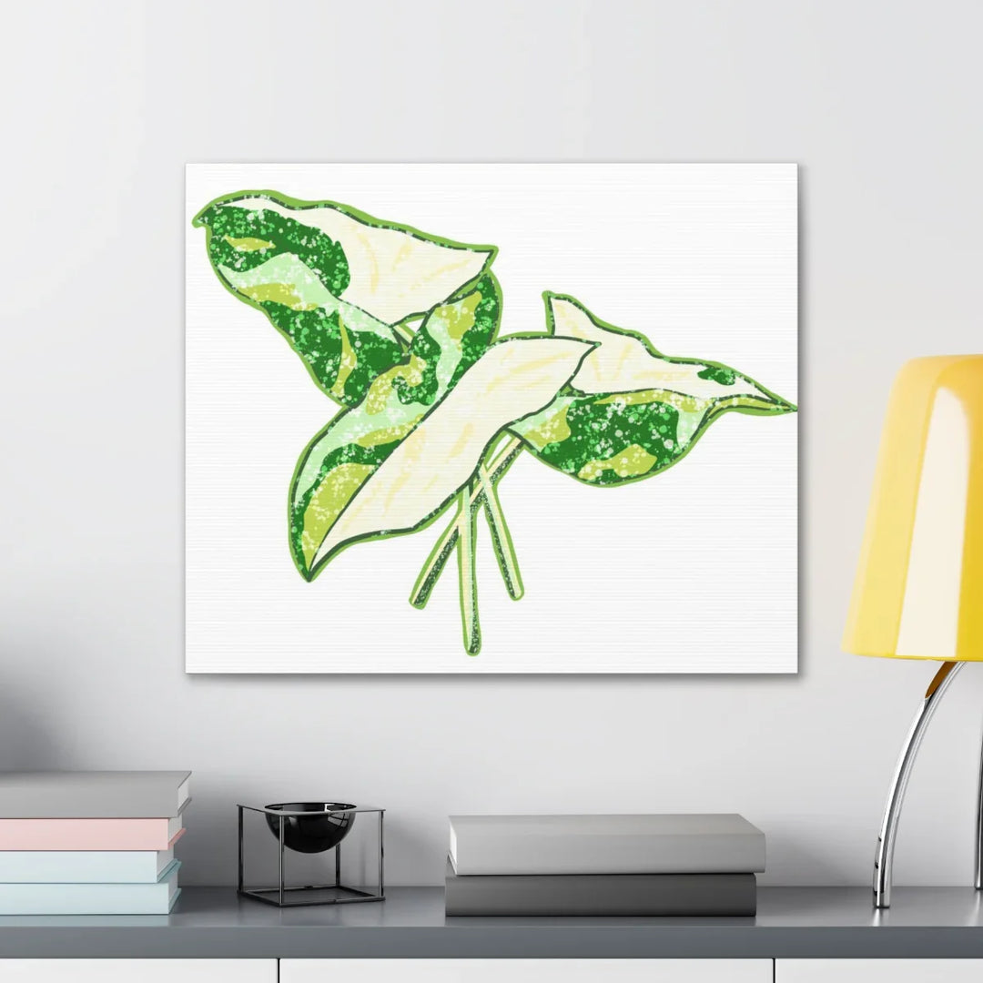 Marble Syngonium Canvas - Botanical Canvas Art Print | Durable Cotton Matte Finish - Laura Christine Photography & Design