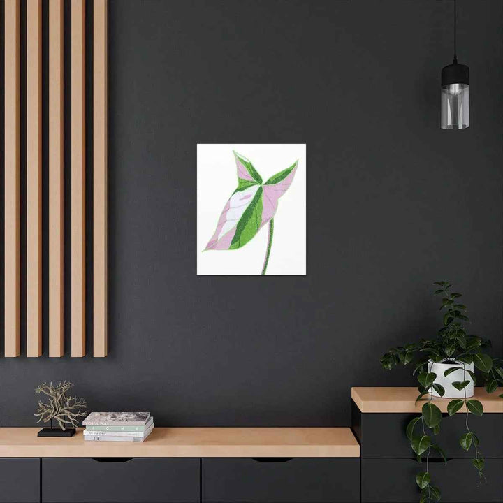 Syngonium Tricolor Canvas | Botanical Canvas Art Print With Matte Finish