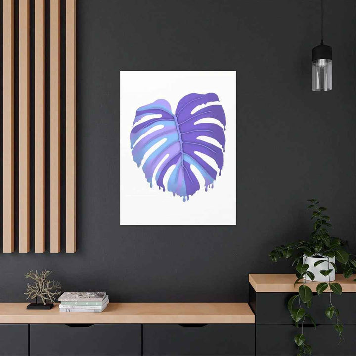 Purple Monstera Canvas - Modern Canvas Art Print | Botanical Wall Decor