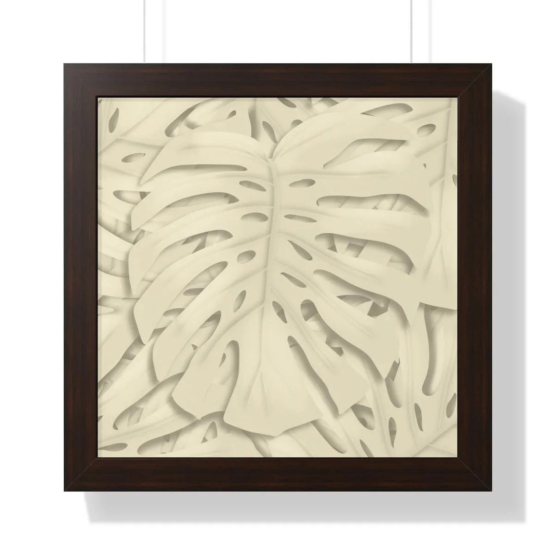 Soft Beige Monstera Framed Print, Poster, Laura Christine Photography & Design, Framed, Home & Living, Indoor, Paper, Posters, Laura Christine Photography & Design, laurachristinedesign.com