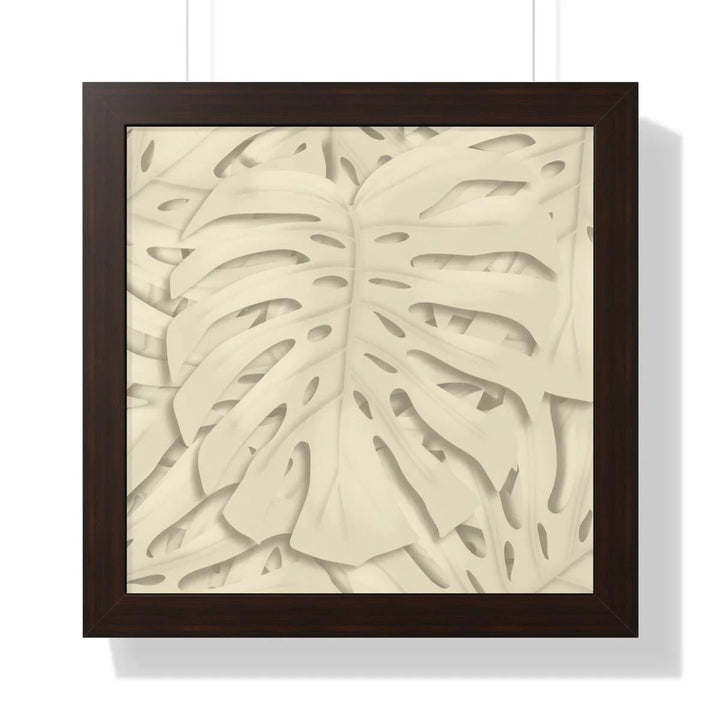 Soft Beige Monstera Framed Print, Poster, Laura Christine Photography & Design, Framed, Home & Living, Indoor, Paper, Posters, Laura Christine Photography & Design, laurachristinedesign.com