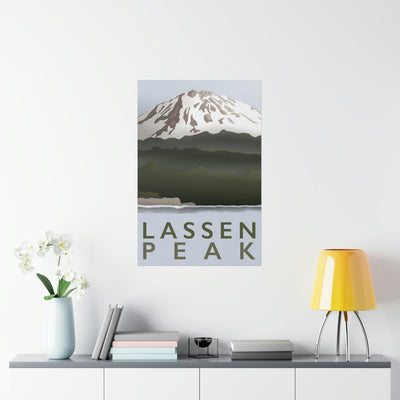 Lassen Peak Minimalist Print, Poster, Printify, Back to School, Home & Living, Indoor, Matte, Paper, Posters, Valentine's Day promotion, Laura Christine Photography & Design, laurachristinedesign.com