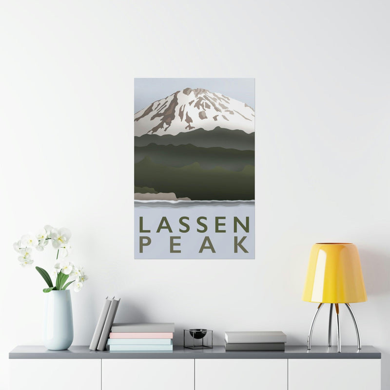 Lassen Peak Minimalist Print, Poster, Printify, Back to School, Home & Living, Indoor, Matte, Paper, Posters, Valentine&