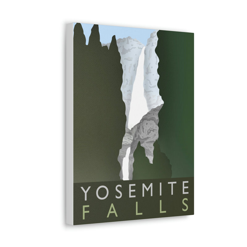 Lienzo minimalista de las cataratas de Yosemite