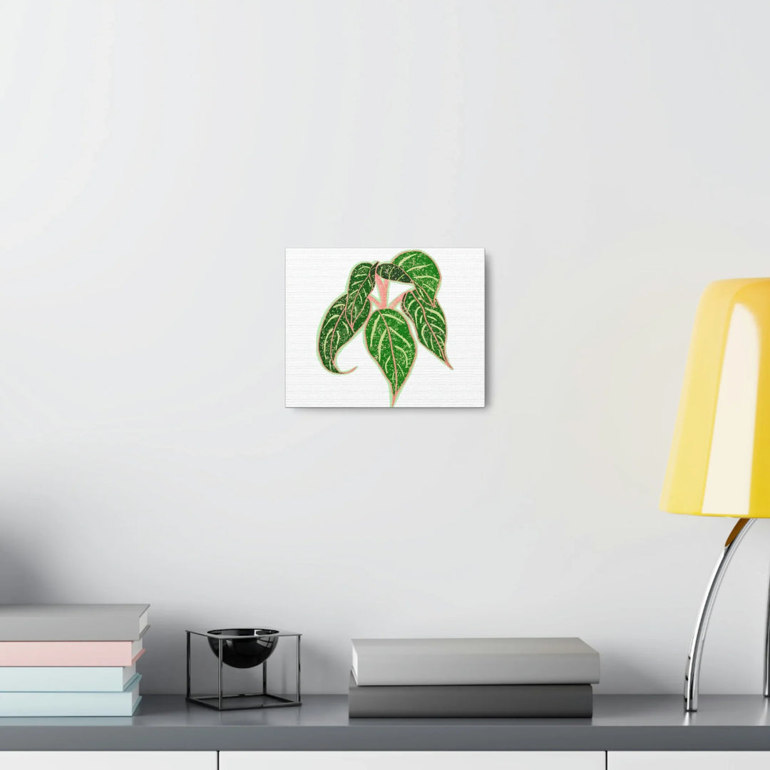 Aglaonema Plant Canvas | Sparkling Plant Artwork - Colorfast Canvas Art Print Decor
