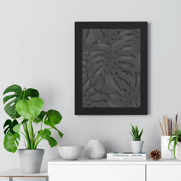 Charcoal Monstera Framed Print, Poster, Laura Christine Photography & Design, Framed, Home & Living, Indoor, Paper, Posters, Laura Christine Photography & Design, laurachristinedesign.com