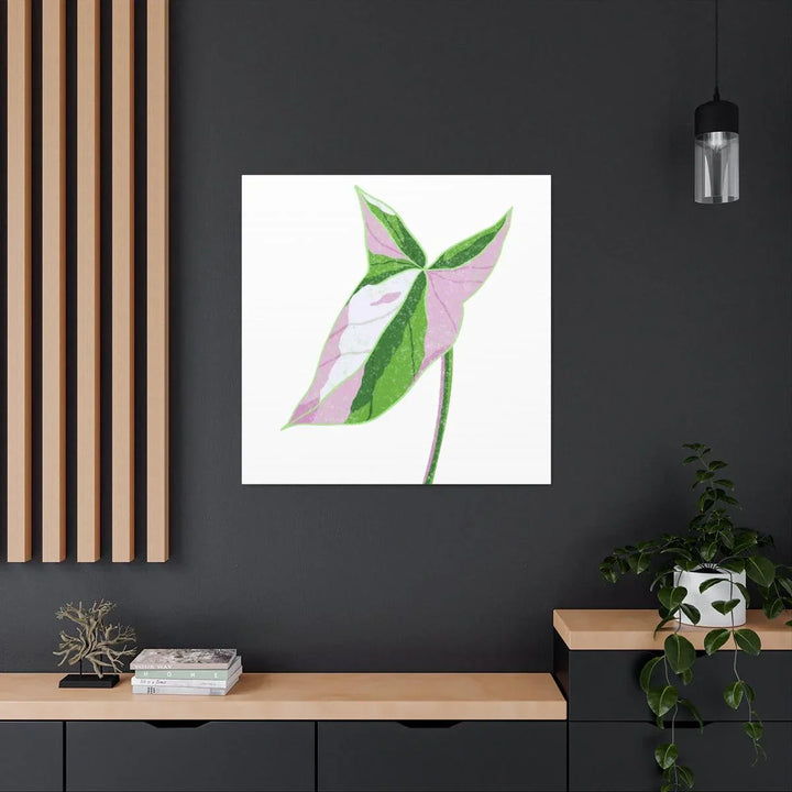 Syngonium Tricolor Canvas | Botanical Canvas Art Print With Matte Finish - Laura Christine Photography & Design