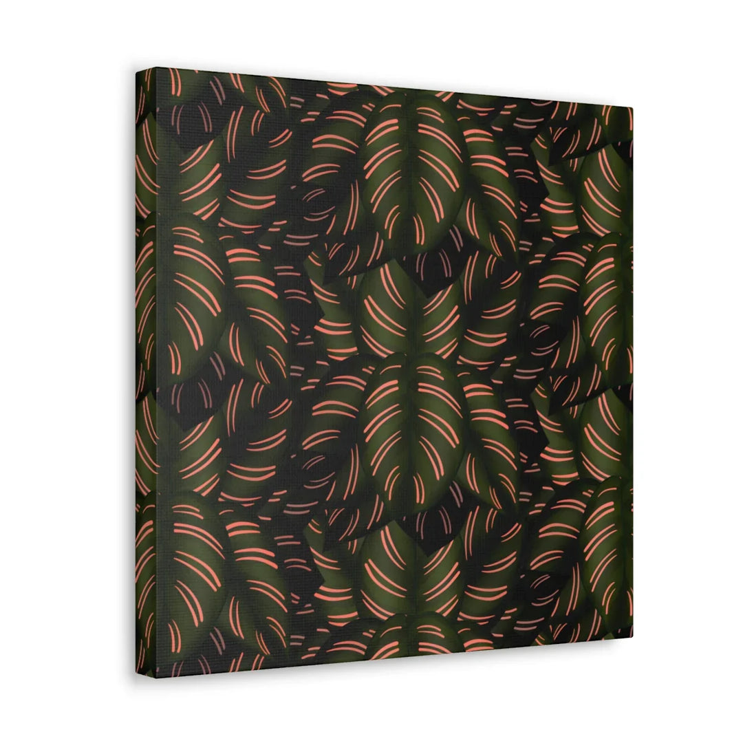 Calathea Pinstripe Canvas – Botanical Canvas Art Print | Matte Finish Wall Decor