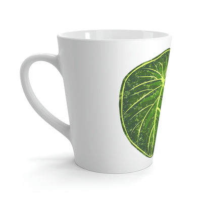 Philodendron Gloriosum Latte Taza, 12 oz