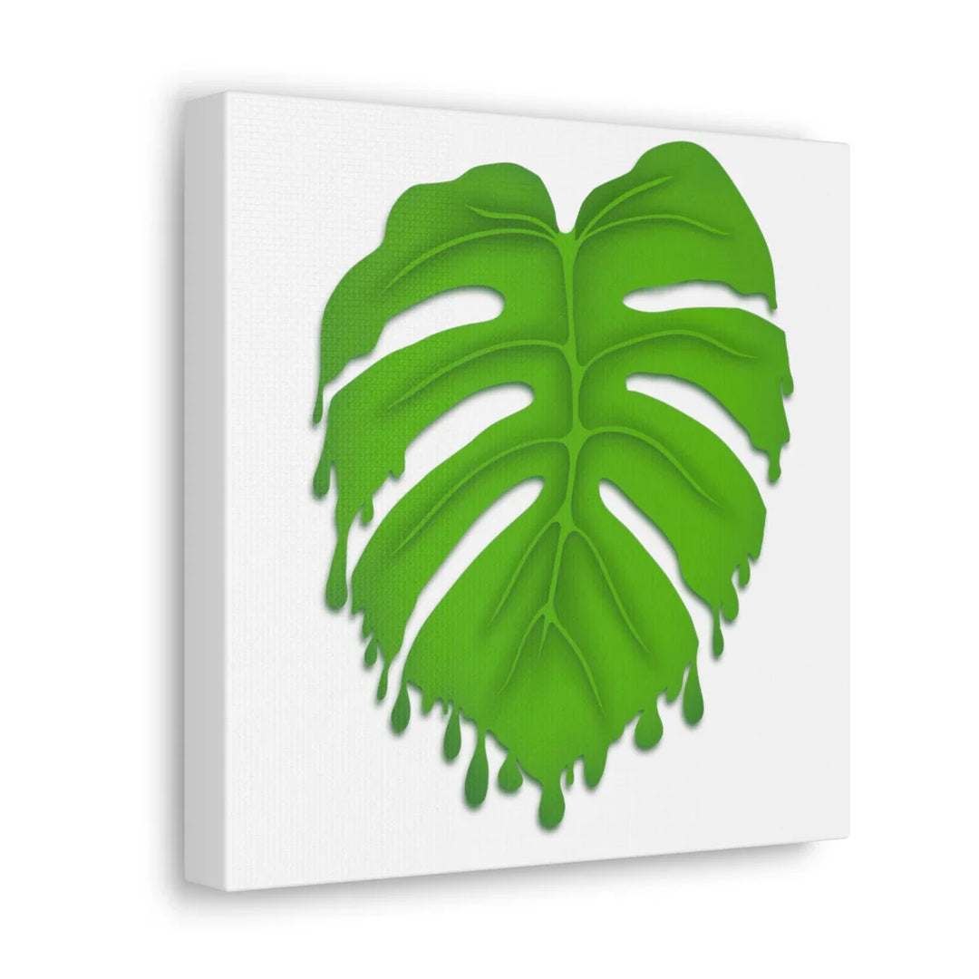 Melting Monstera Canvas | Large Botanical Canvas Art Print With Matte Finish