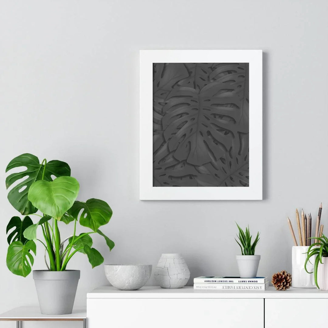 Charcoal Monstera Framed Print, Poster, Laura Christine Photography & Design, Framed, Home & Living, Indoor, Paper, Posters, Laura Christine Photography & Design, laurachristinedesign.com