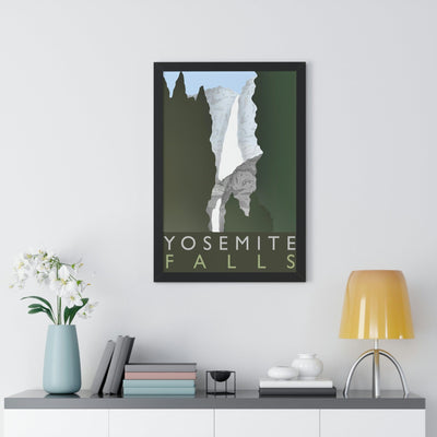 Yosemite Falls Minimalist Framed Print, Poster, Printify, Framed, Home & Living, Indoor, Paper, Posters, Laura Christine Photography & Design, laurachristinedesign.com