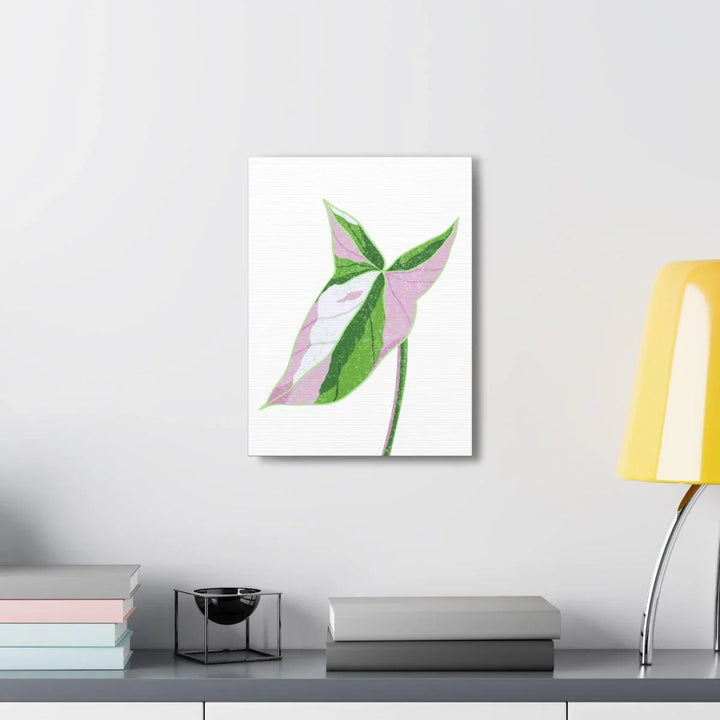Syngonium Tricolor Canvas | Botanical Canvas Art Print With Matte Finish - Laura Christine Photography & Design