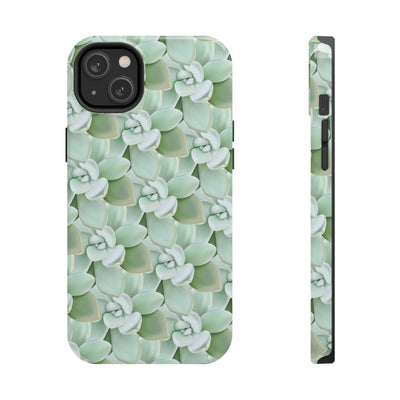 Pachyveria Haagei Succulent Pattern Phone Case, Phone Case, Printify, Accessories, Glossy, iPhone Cases, Matte, Phone accessory, Phone Cases, Samsung Cases, Laura Christine Photography & Design, laurachristinedesign.com