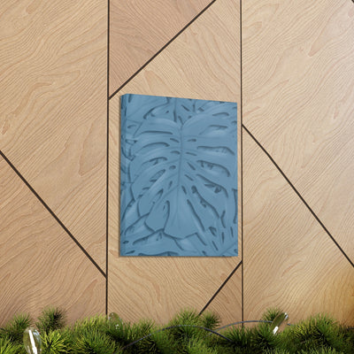 Cerulean Blue Monstera Canvas