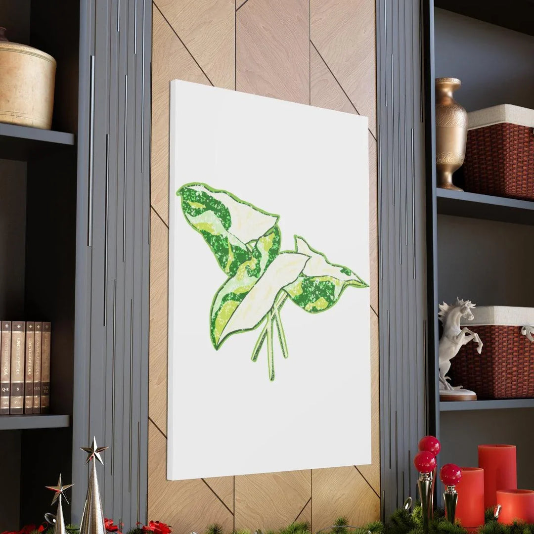 Marble Syngonium Canvas - Botanical Canvas Art Print | Durable Cotton Matte Finish - Laura Christine Photography & Design