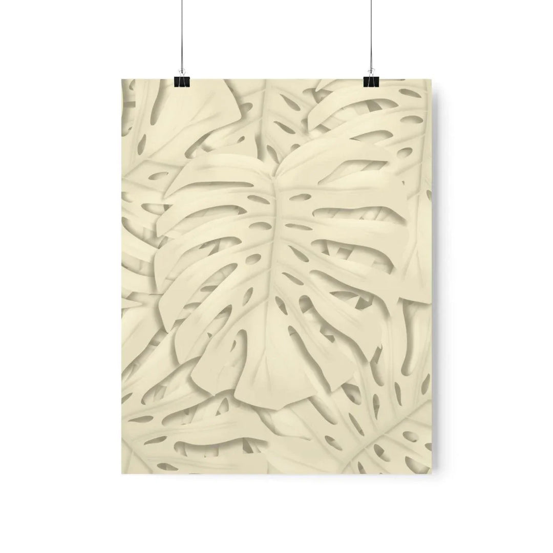 Soft Beige Monstera Print, Poster, Laura Christine Photography & Design, Back to School, Home & Living, Indoor, Matte, Paper, Posters, Valentine's Day promotion, Laura Christine Photography & Design, laurachristinedesign.com