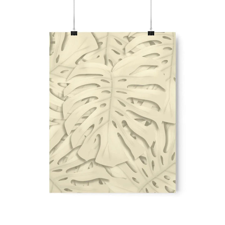 Soft Beige Monstera Print, Poster, Laura Christine Photography & Design, Back to School, Home & Living, Indoor, Matte, Paper, Posters, Valentine's Day promotion, Laura Christine Photography & Design, laurachristinedesign.com