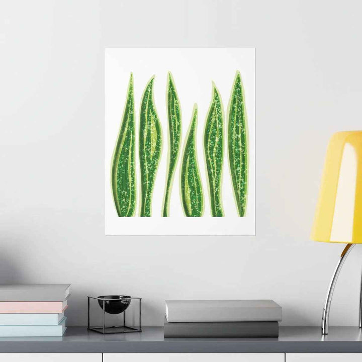 Snake Plant Print – Large Botanical Wall Art Poster | Matte Finish | Unframed
