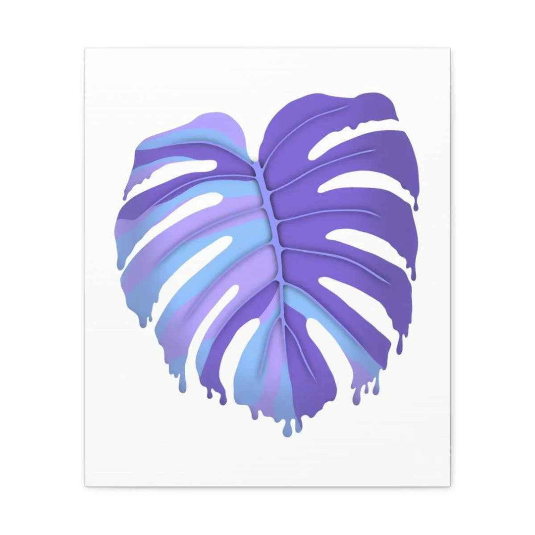 Purple Monstera Canvas - Modern Canvas Art Print | Botanical Wall Decor