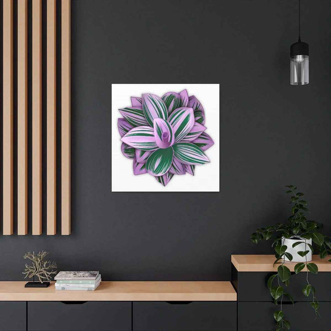 Tradescantia Nanouk Canvas – Botanical Canvas Art Print | Matte Finish Wall Decor