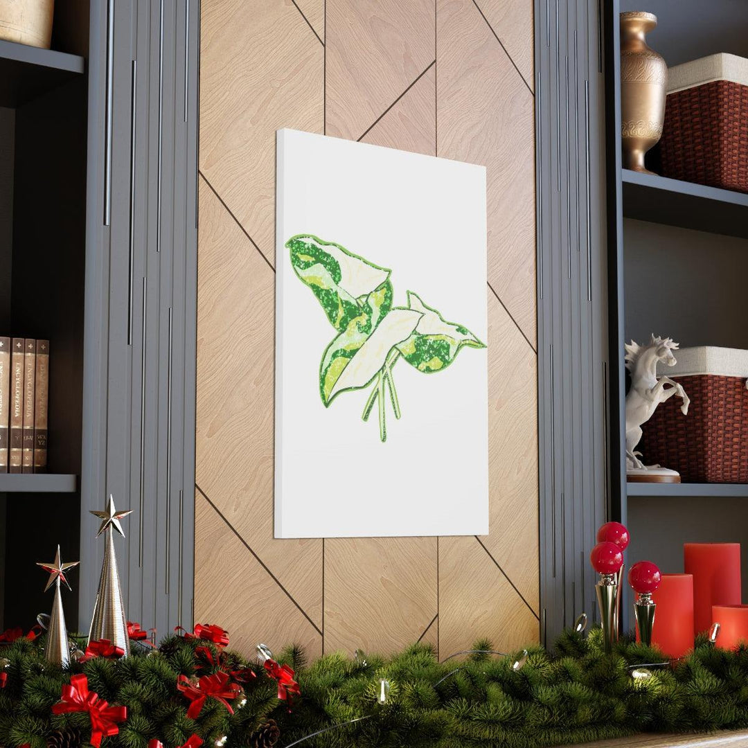 Marble Syngonium Canvas - Botanical Canvas Art Print | Durable Cotton Matte Finish - Laura Christine Photography & Design