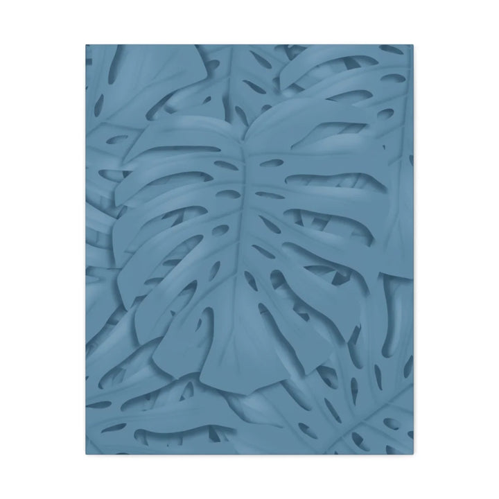 Monstera Canvas Art | Blue Monstera Print on Durable Matte Finish Canvas Art Print