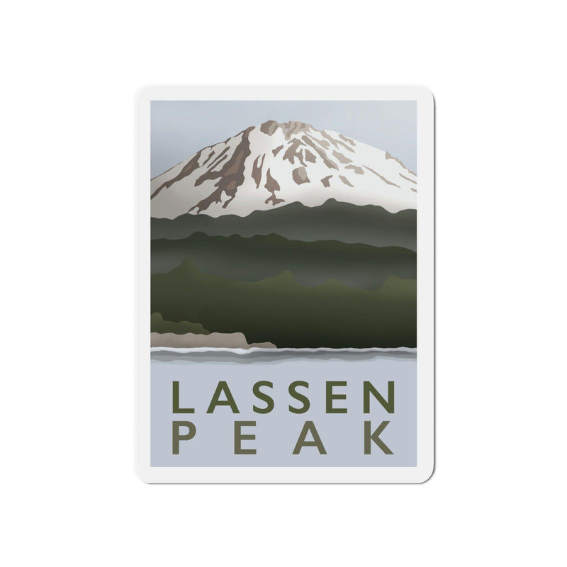 Lassen Peak Minimalist Magnet, Home Decor, Printify, Home & Living, Magnets, Magnets & Stickers, Valentine&