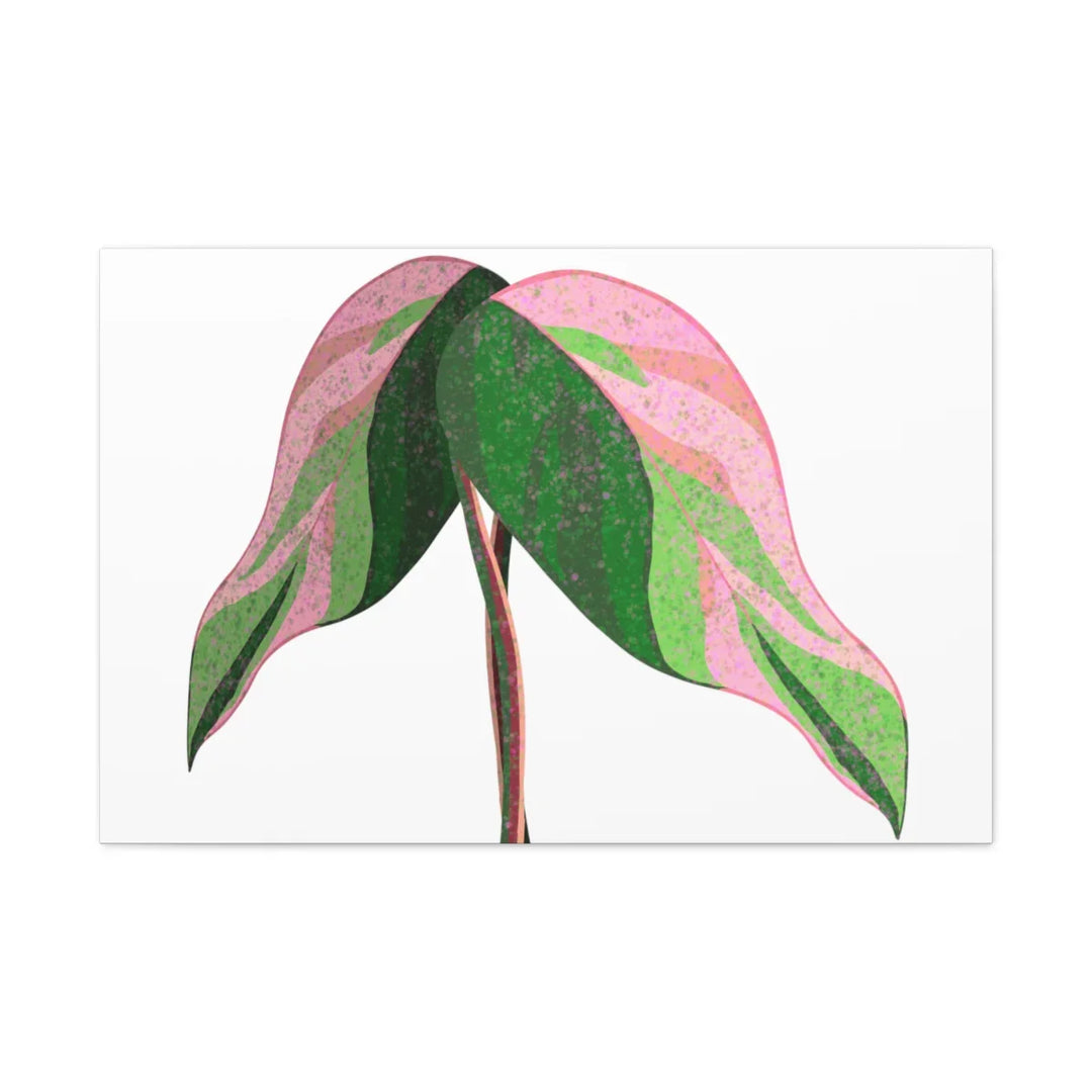 Pink Princess Philodendron Canvas Art Print – Botanical Wall Decor | Matte Finish