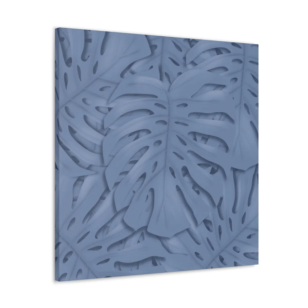 Monstera Canvas Art – Blue Monstera Print | Durable Matte Canvas Art Print