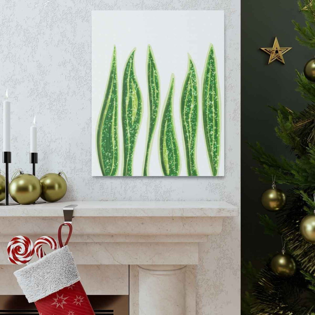 Snake Plant Canvas | Botanical Canvas Decor - Matte Finish Artwork for Living Room
