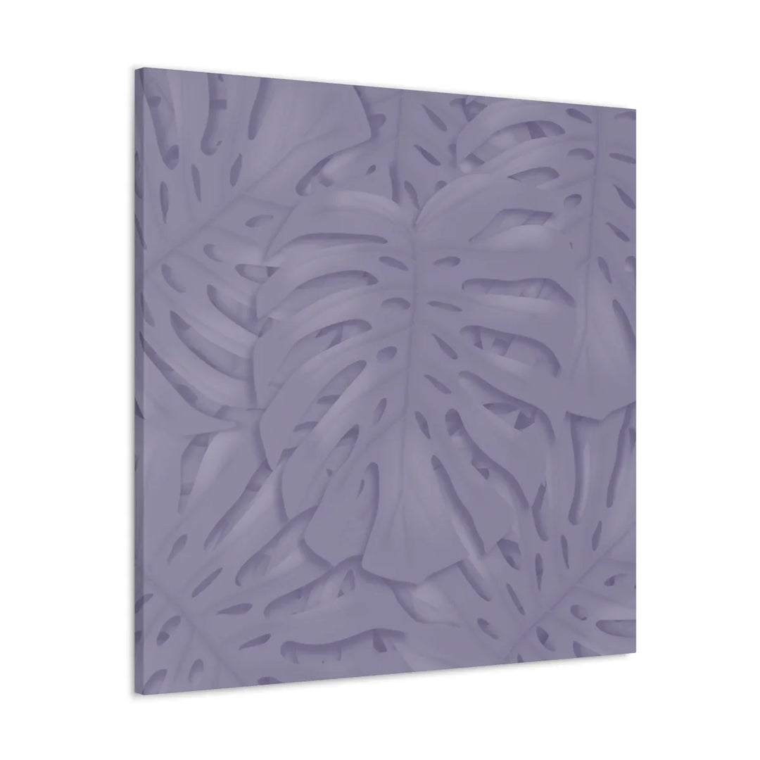 Violet Monstera Canvas – Durable Canvas Art Print With Matte Finish & Botanical Design