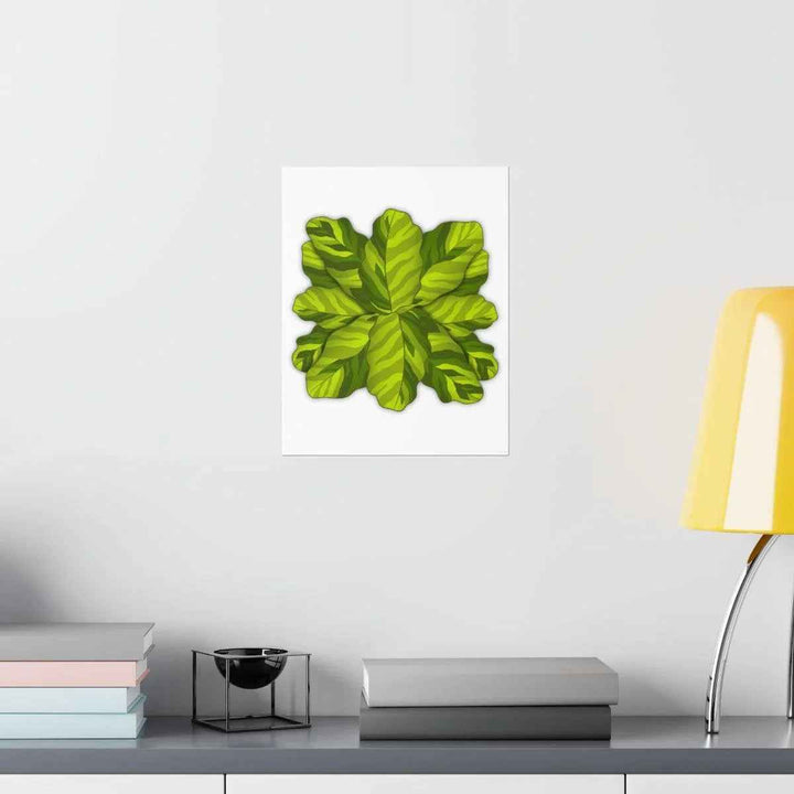Calathea Yellow Fusion Print – Botanical Wall Art on Museum-Grade Paper Unframed