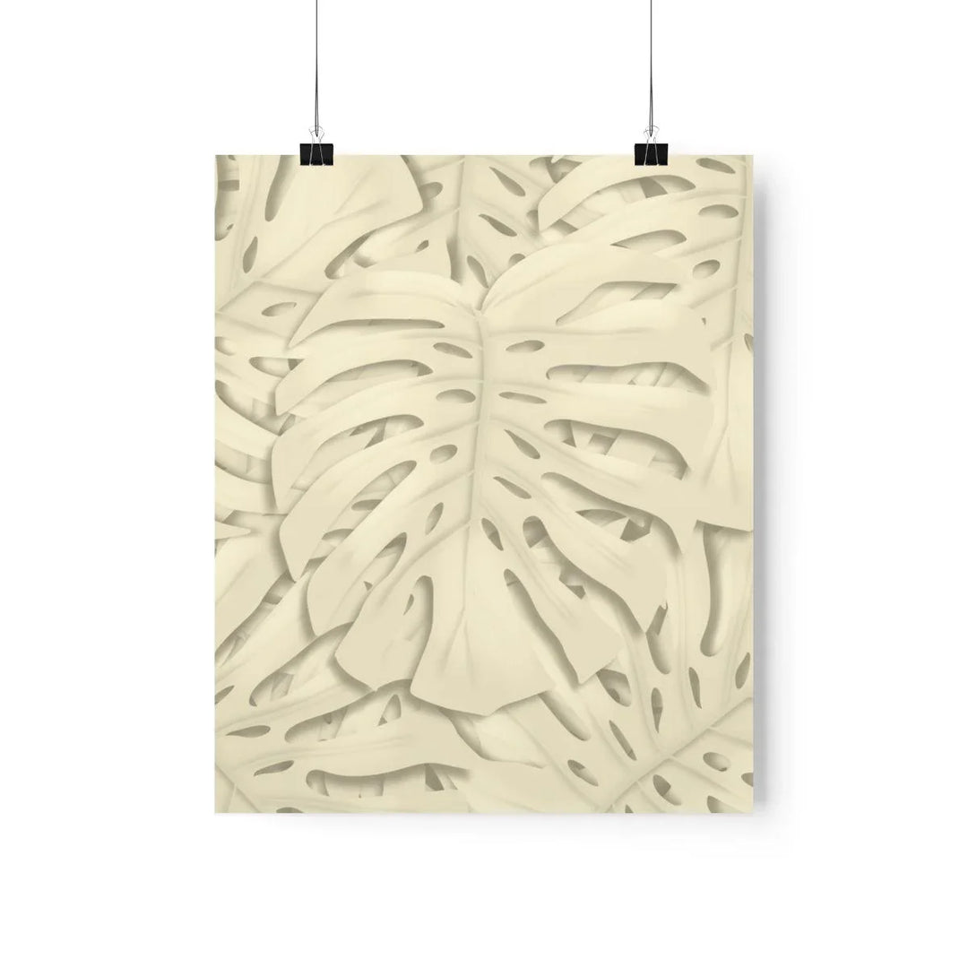 Soft Beige Monstera Print, Poster, Laura Christine Photography & Design, Back to School, Home & Living, Indoor, Matte, Paper, Posters, Valentine's Day promotion, Laura Christine Photography & Design, laurachristinedesign.com