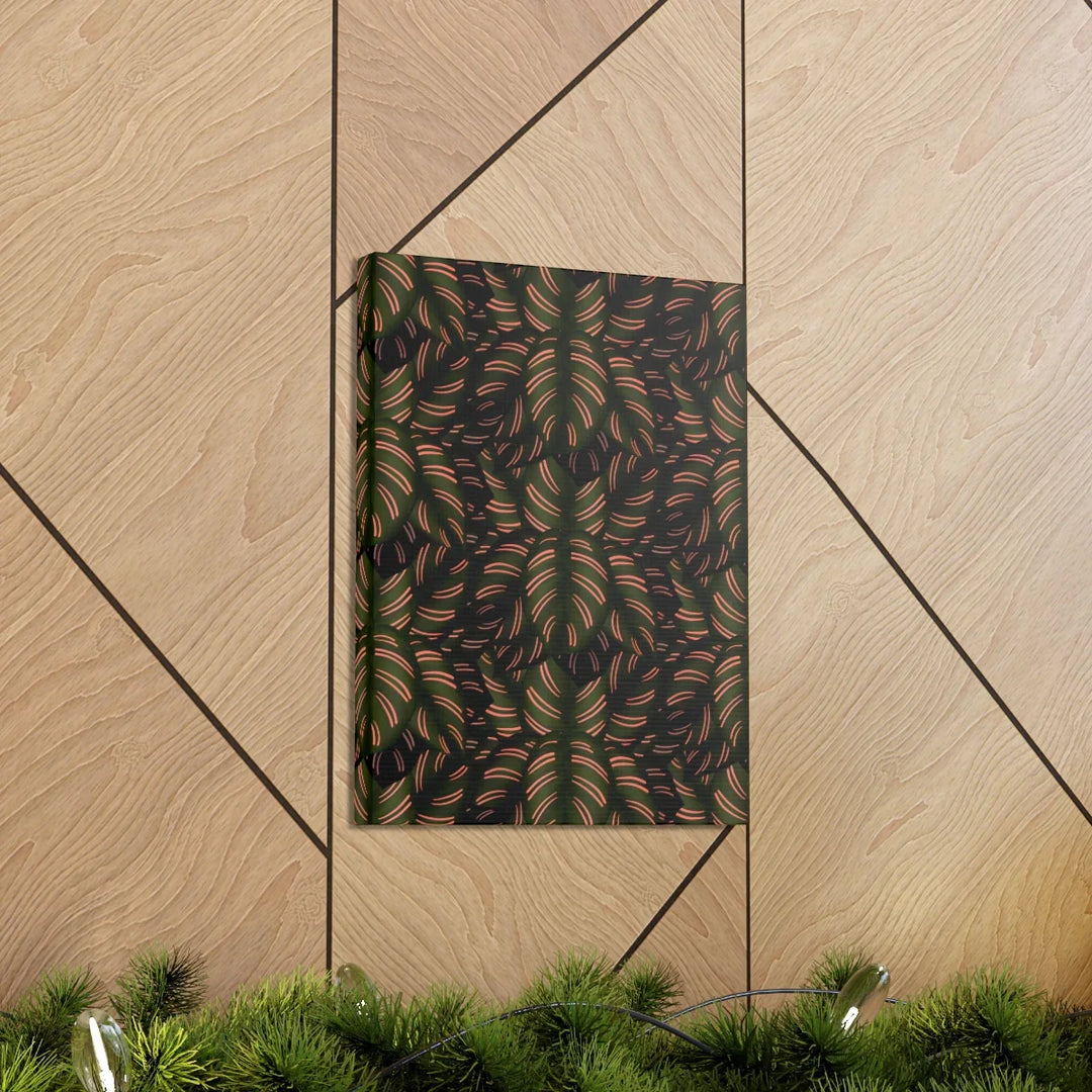 Calathea Pinstripe Canvas – Botanical Canvas Art Print | Matte Finish Wall Decor