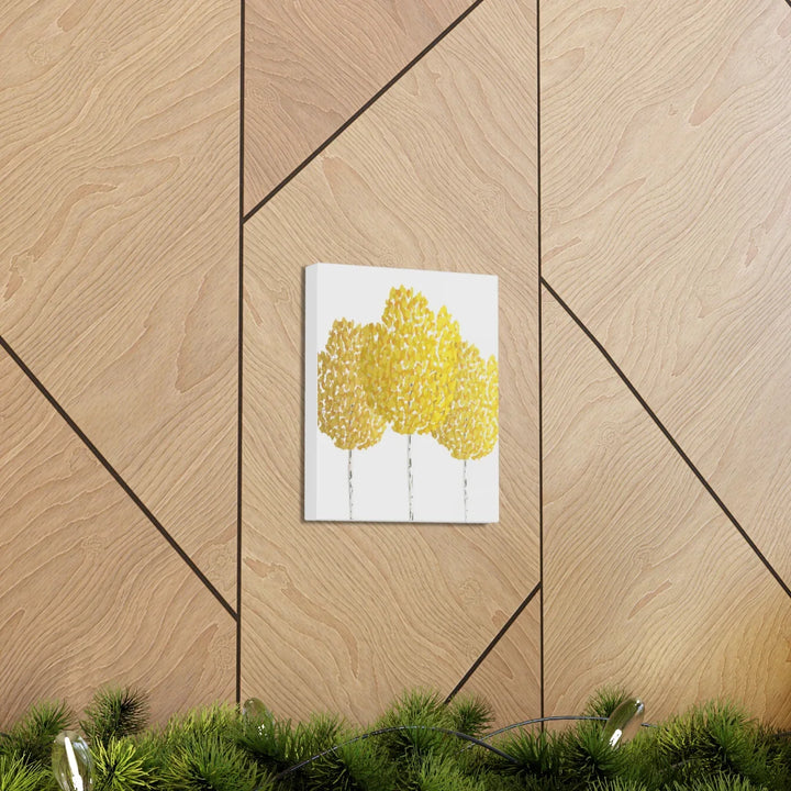 Fall Aspen Canvas - Stretched Cotton Canvas Art Print With Yellow Fall Foliage