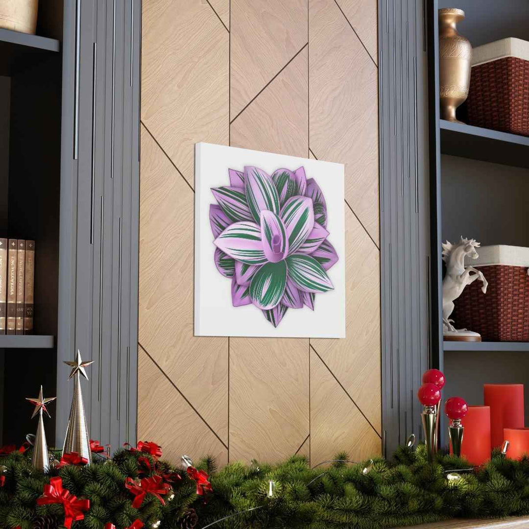 Tradescantia Nanouk Canvas – Botanical Canvas Art Print | Matte Finish Wall Decor