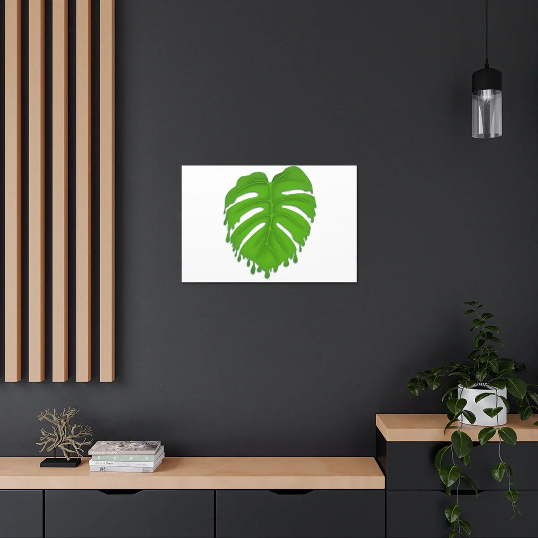 Melting Monstera Canvas | Large Botanical Canvas Art Print With Matte Finish
