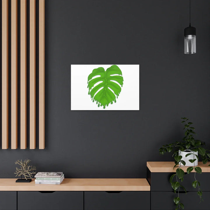 Melting Monstera Canvas | Large Botanical Canvas Art Print With Matte Finish