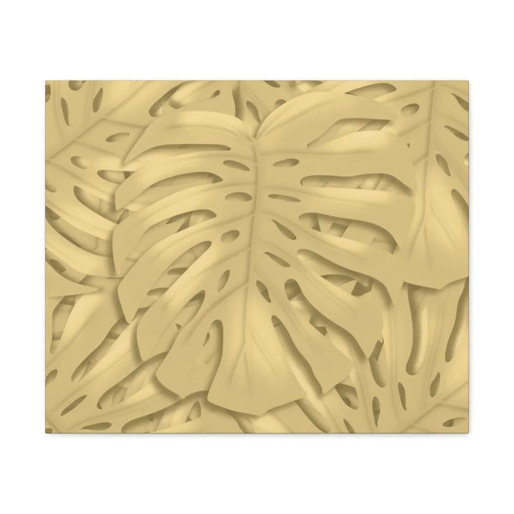 Golden Monstera Canvas - Indoor Wall Art | Durable Matte Finish Canvas Art Print