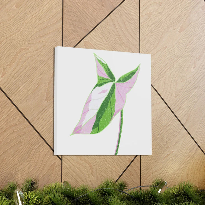 Syngonium Tricolor Canvas | Botanical Canvas Art Print With Matte Finish - Laura Christine Photography & Design